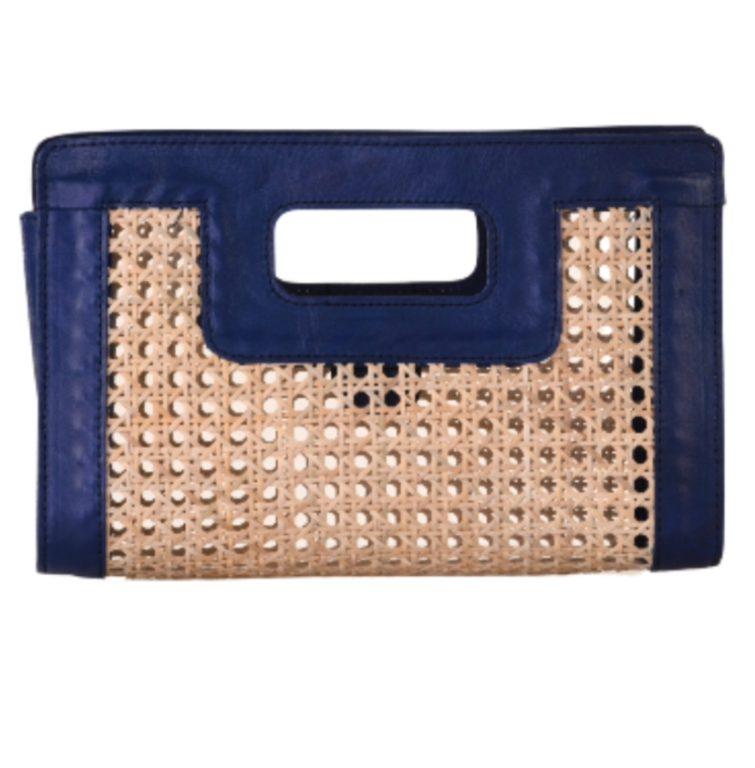 Walker & Wade Wicker Clutch