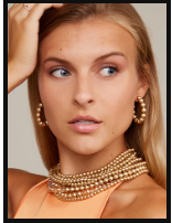 ZENZII Metallic/Crystal Beaded Collar Necklace