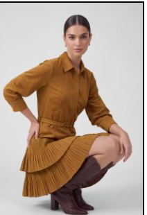 Current Air Corduroy Mini Shirt Dress