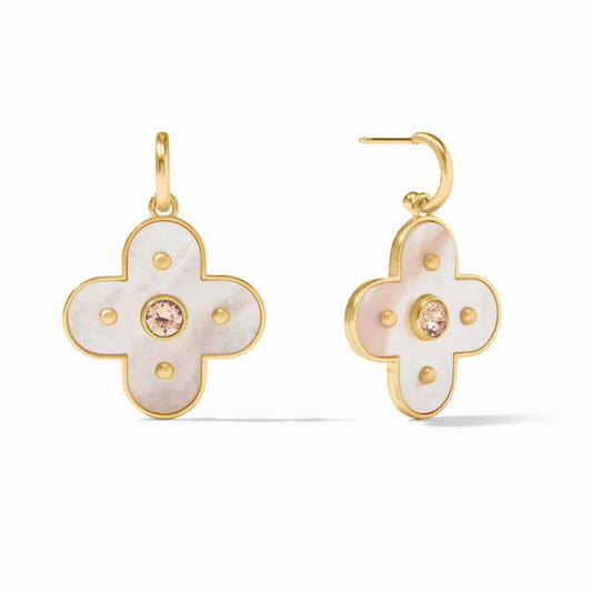 Julie Vos Colette Hoop & Charm Earrings