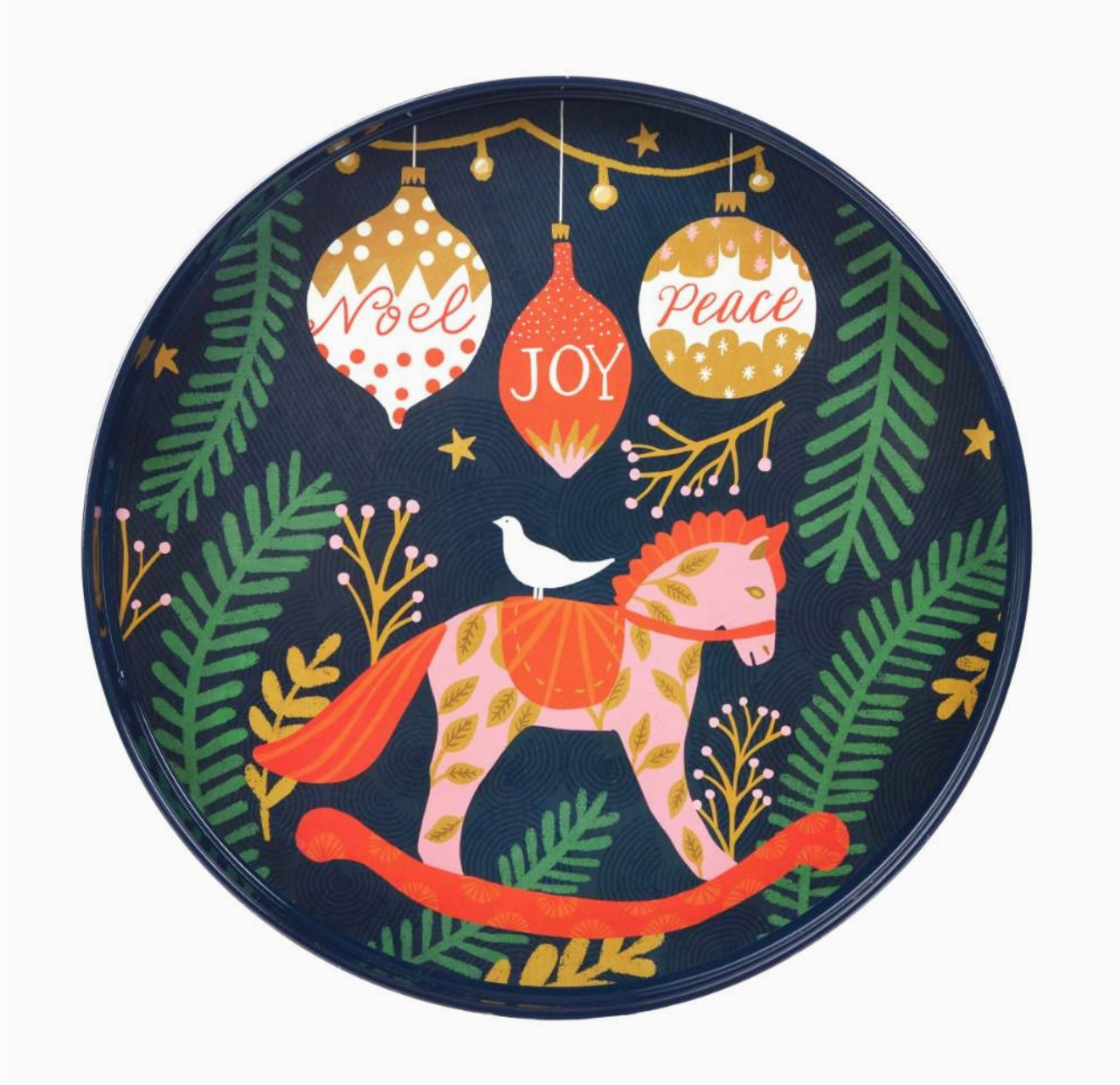 Rock Flower Paper Round Tray