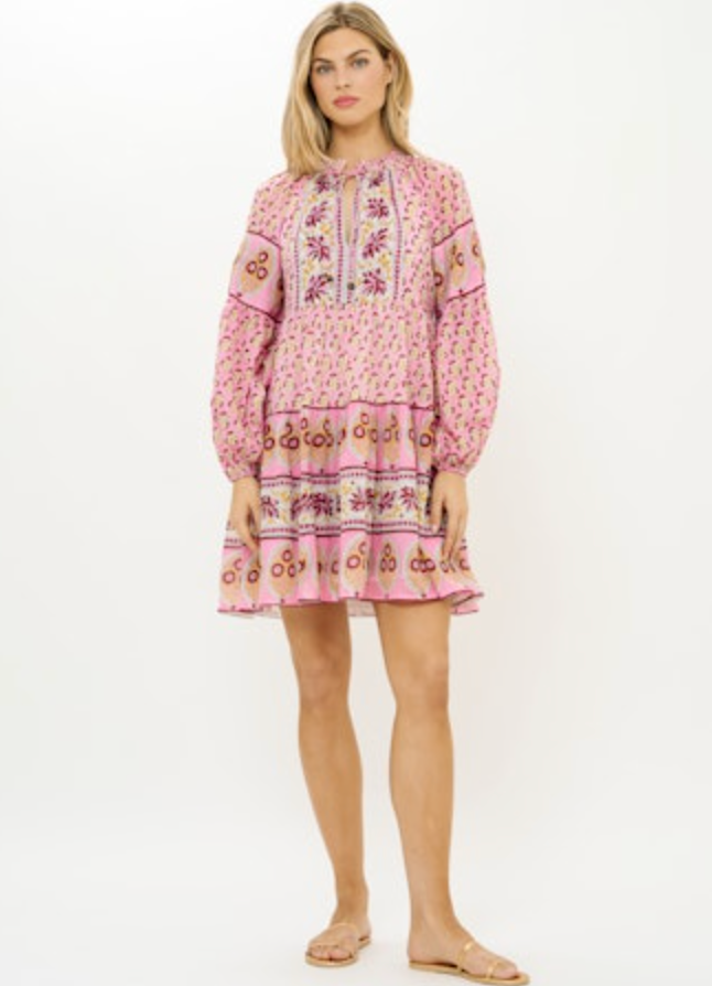 Oliphant Balloon Sleeve Short Dress