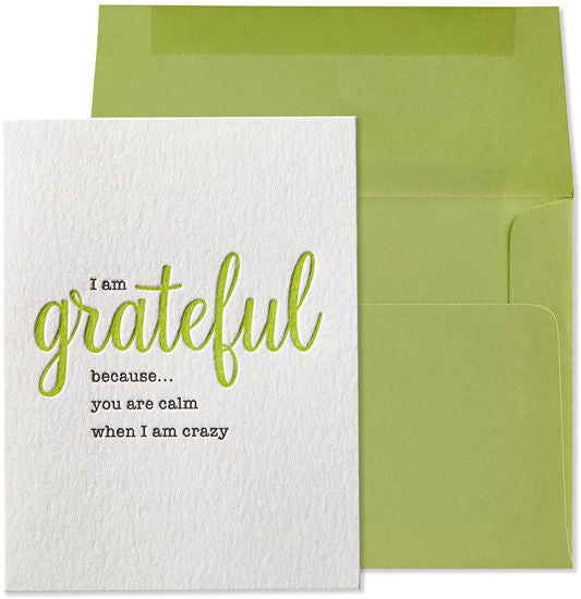 NIQUEAD I Am Grateful Greeting Card