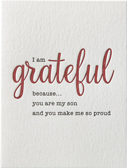NIQUEAD I Am Grateful Greeting Card
