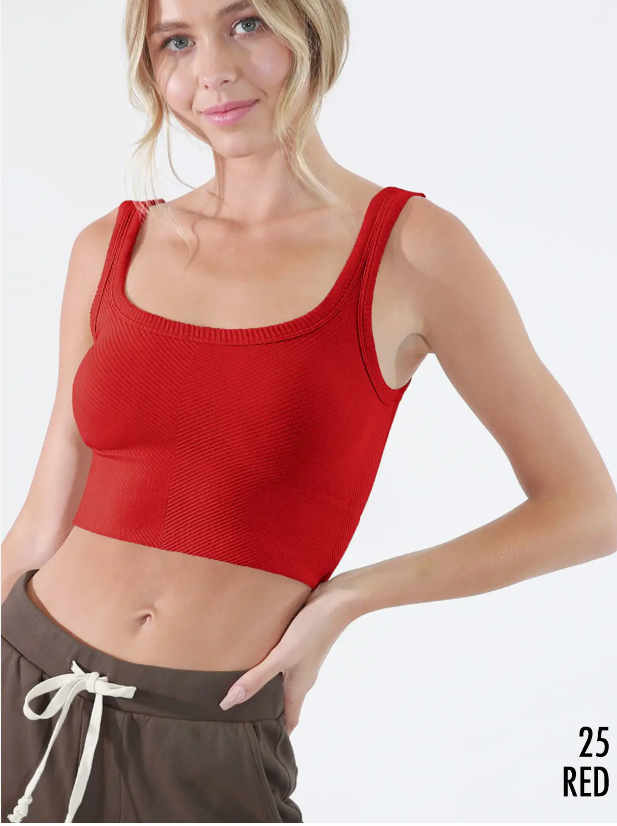 Nikibiki Chevron Ribbed Crop Top