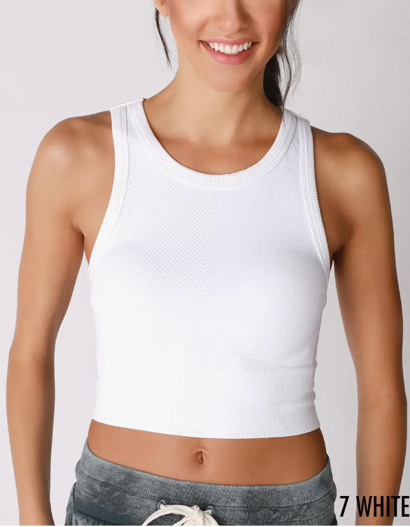 Nikibiki Chevron Highneck Crop Top