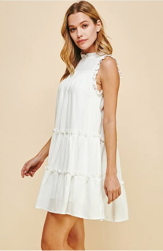 Pinch Tiered Mini Dress