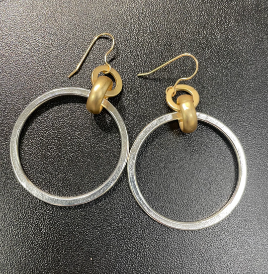 LJ Sonder Amanda Silver Circle Hoop Earrings