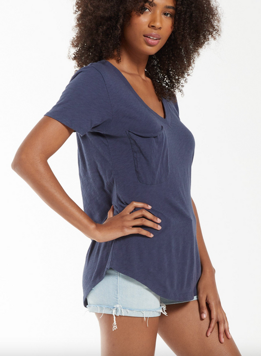 Z Supply Cotton Slub Pocket Tee