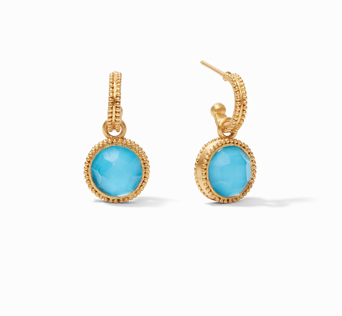 Julie Vos Fleur-de-Lis Hoop & Charm Earring