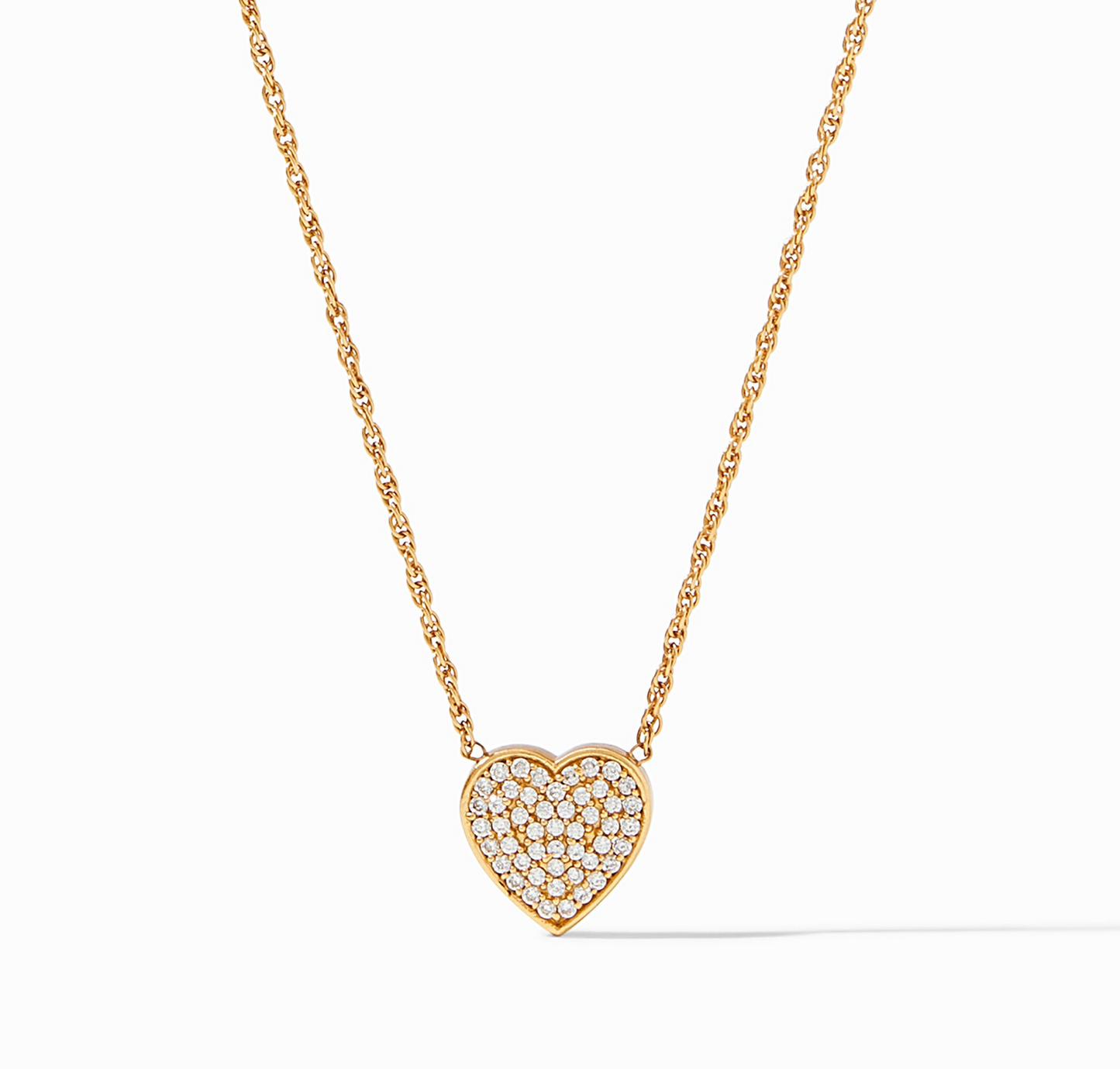 Julie Vos Heart Pave Delicate Necklace
