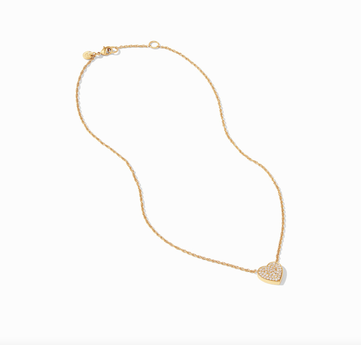 Julie Vos Heart Pave Delicate Necklace