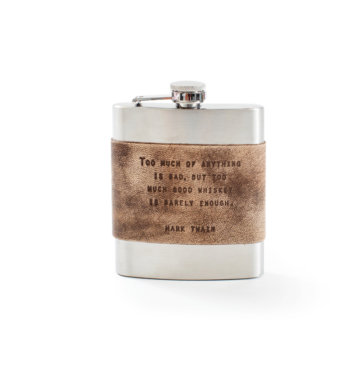 Sugarboo & Co. Leather Quote Flask