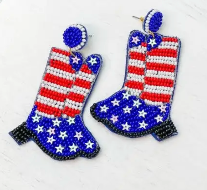 Prep Obsessed Patriotic Earrings