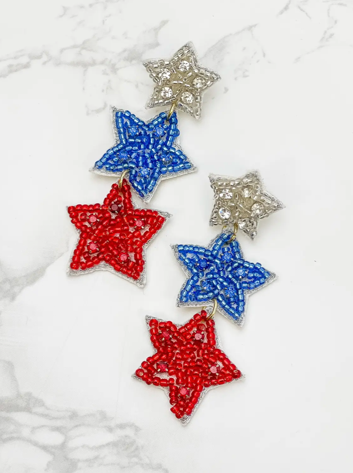 Prep Obsessed Patriotic Earrings