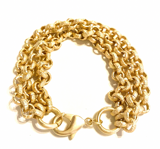LJ Sonder Tabby Textured Multi-Link Bracelet